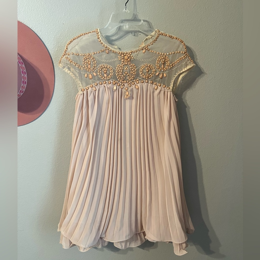 Blush mini dress